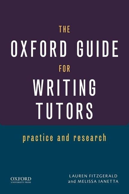 Cover of the Oxford Guide for Writing Tutors